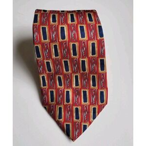 Vintage Christian Dior Cravate Men's Tie 100% Silk Classic 4" Geometric Great